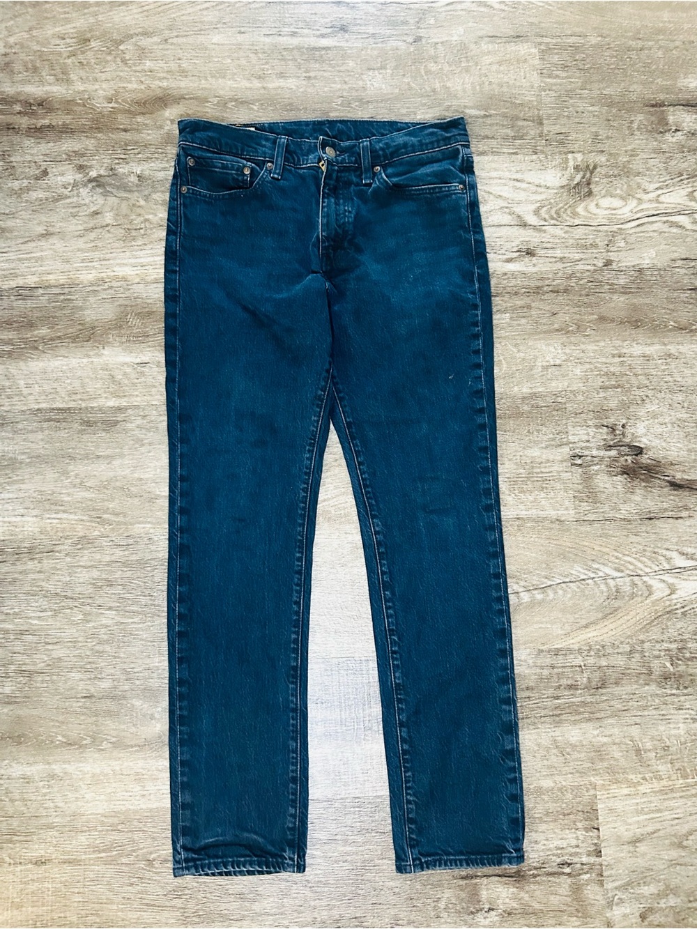 Men's Classic Straight Jeans in Dark Blue Big E